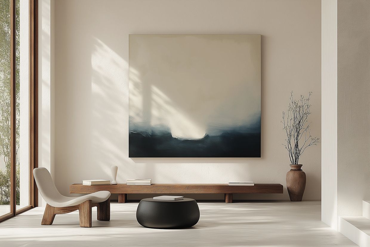 Japandi interior Canvas Print