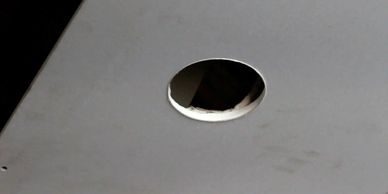 Perfect hole for wafer light or wafer can light
