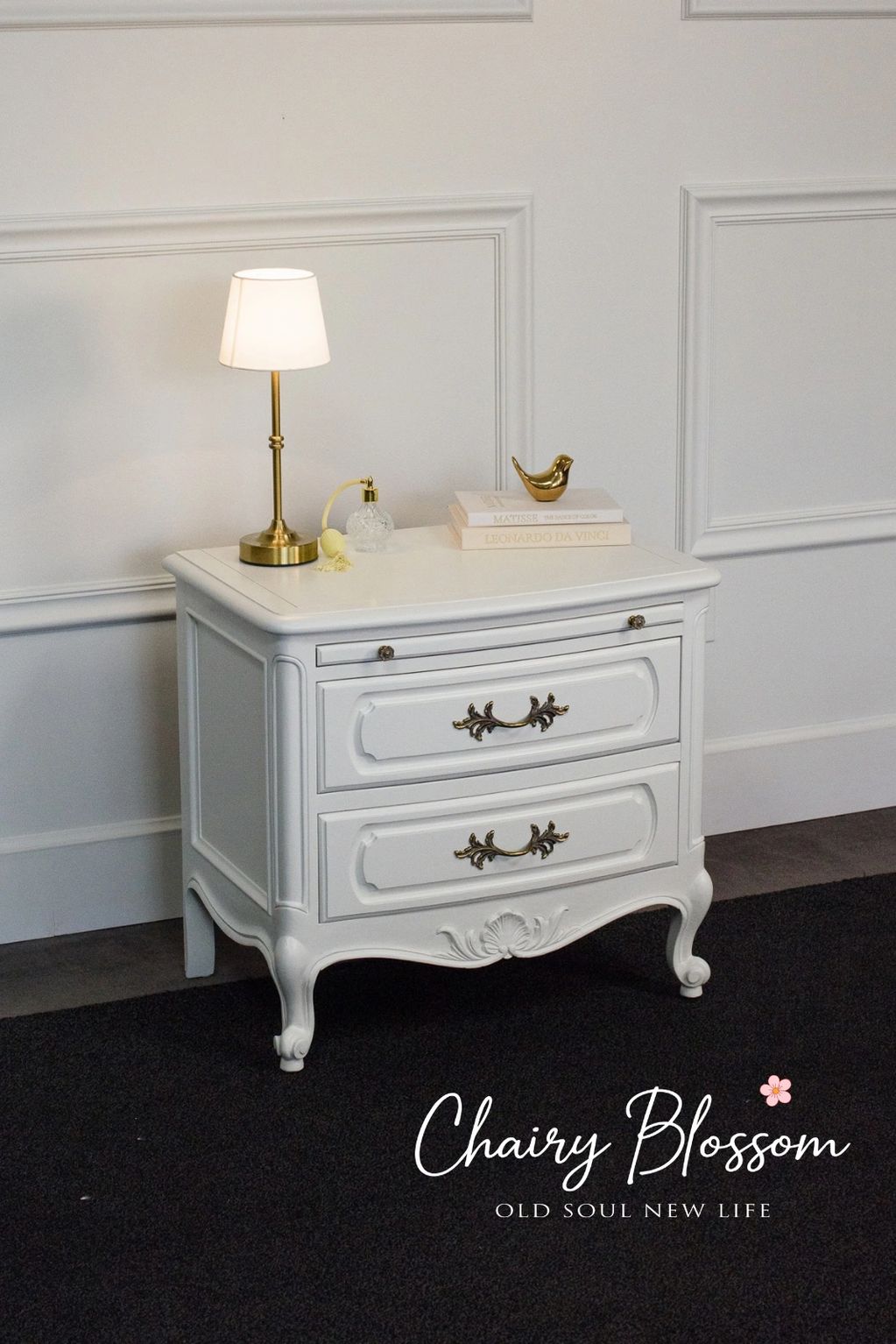 Louis XL Inspired Solid Wood Night Stand
