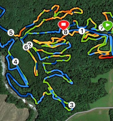 The  8 mile trail system.