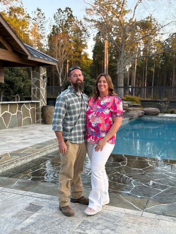 Sun Drenched Pools Owners April & Les Relf