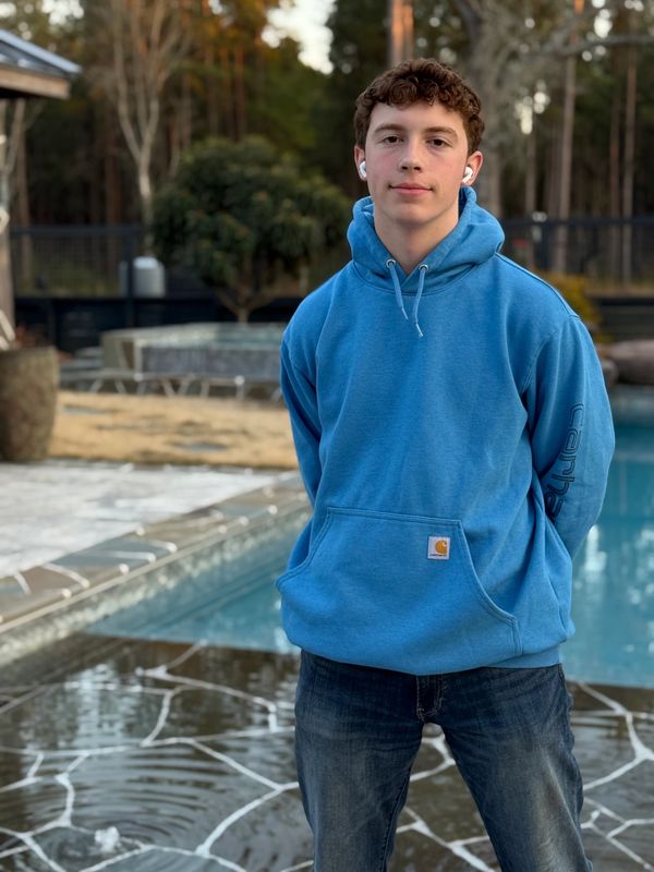 Sun Drenched Pools Owner's Son Max by Pool
