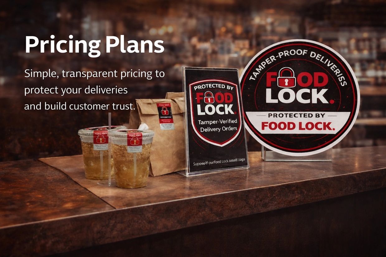 Food Lock tamper-proof packaging ensures secure delivery and customer trust.
