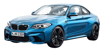 Baby blue BMW two-door coupe