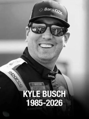 Portrait of Kyle Busch with years 1985-2026.