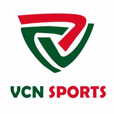 VCN Sports logo with red and green triangular design.