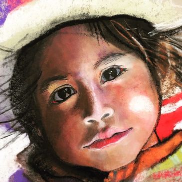 Portrait in soft pastel. Artclassesuxbridge.ca