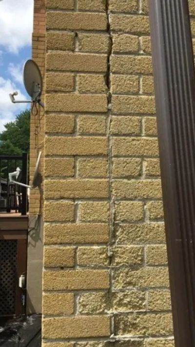 Result from water escaping a split dowm pipe