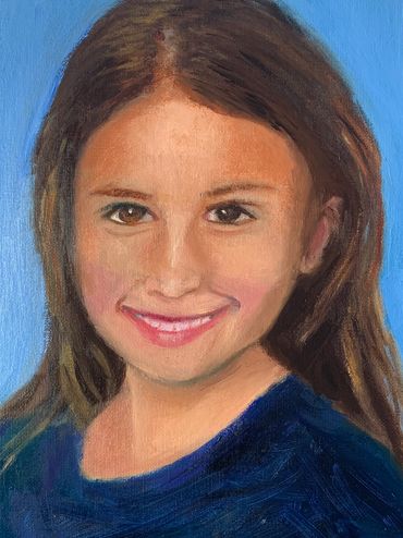 Young Girl, Oil on board