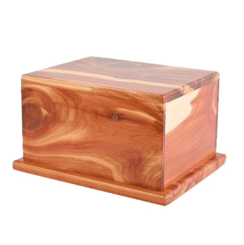 cedar memorial urn for euthanasia after care.