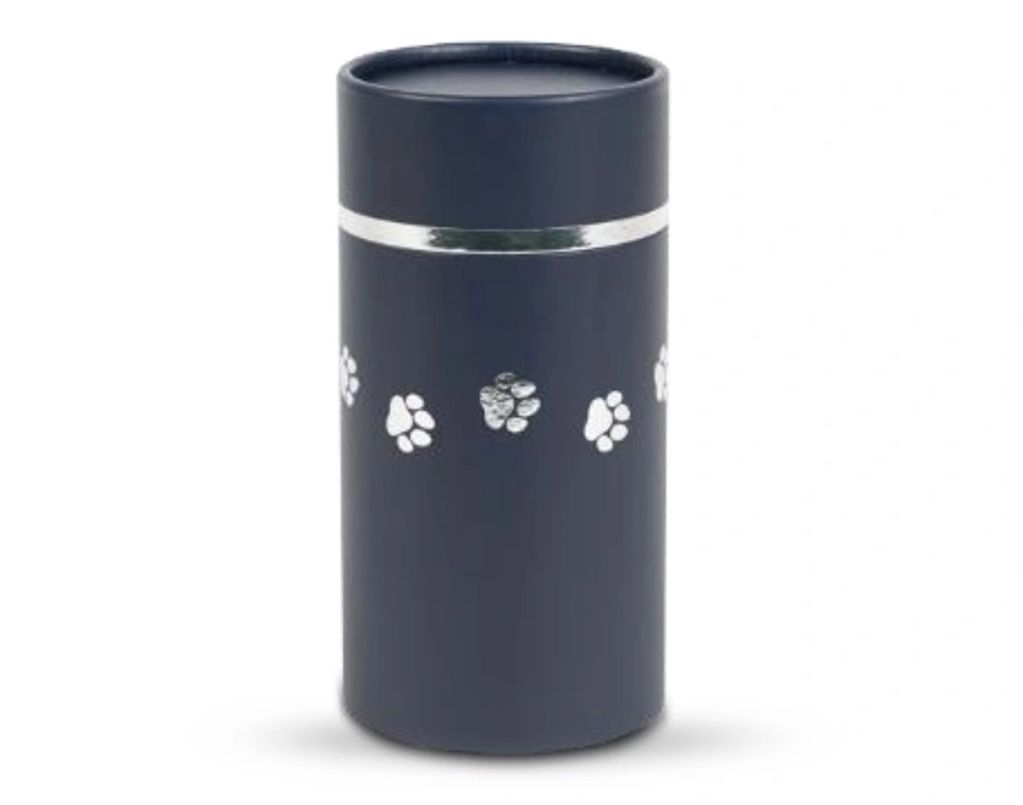 Blue Scattering Tube for euthanasia aftercare.