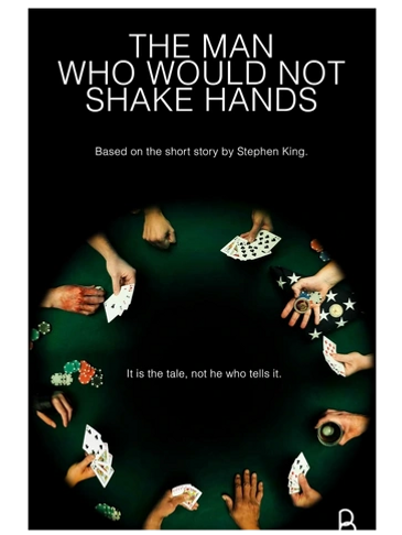 Poster featuring two people in a formal setting, possibly a theatre or stage.