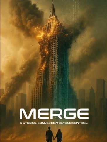 Poster with a close-up of a person's face, slightly obscured.