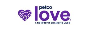Petco Love nonprofit logo with heart and paw graphic.