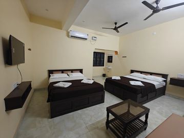 2 Adults can Accommodate 
We Provide AC & Non AC Room