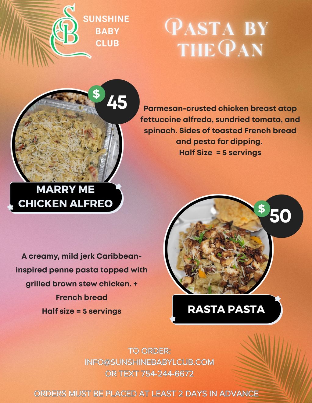 Pasta by the pan 