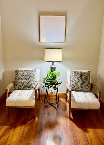 Waiting area in my Basalt office