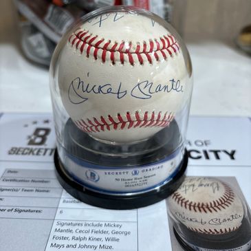 Mickey Mantle signed baseball – authentic autograph collectible for baseball memorabilia.