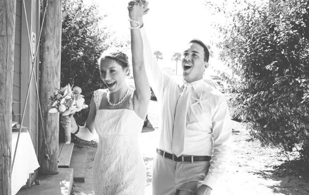 Richelle and John Greenberg, Folly Beach wedding 