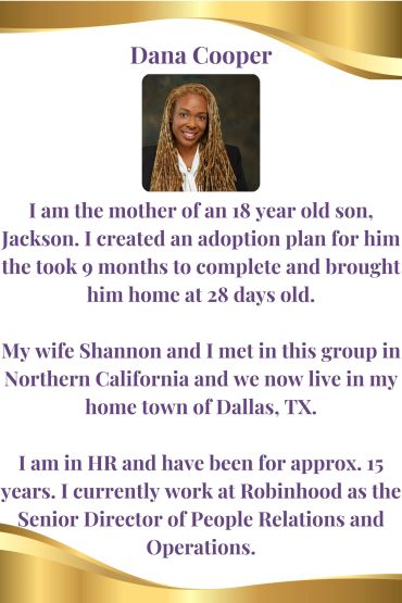 Dana Cooper shares her personal and professional background.
