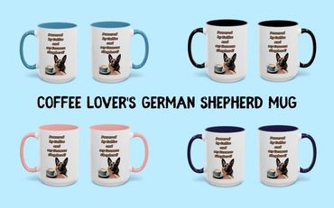 Coffee Lover's German Shepherd Mug - Dog Mom Gift, Pet Lover's Mug, Coffee Cup, Personalized Dog Lov