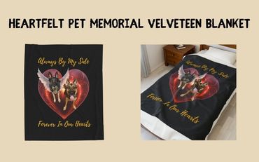Heartfelt Pet Memorial Velveteen Blanket - Soft, Cozy Tribute to Loved Ones, Perfect for Pet Lovers,
