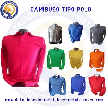 Camibuso tipo polo para empresas, camibusos empresariales - dotaciones industriales -  uniformes ind