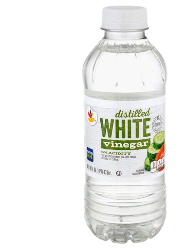 Bottle of distilled white vinegar.
