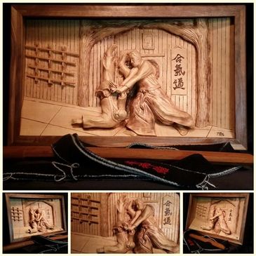 Kamae in All things - Woodcarvings by Randall Stoner, aka Madcarver