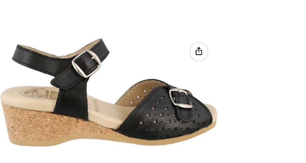 Pictures is from Worishofer
Leather upper, soft leather contoured footbed and cork wedge.
