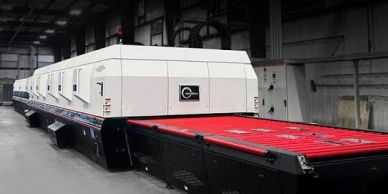 Large industrial machine inside a factory.