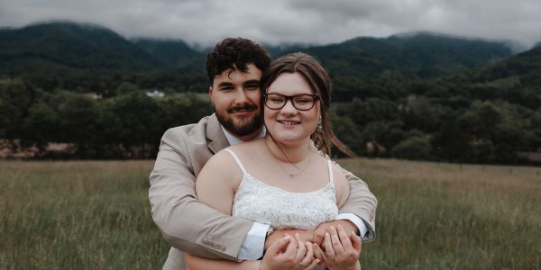 Image of the Newhart Couple on their wedding day