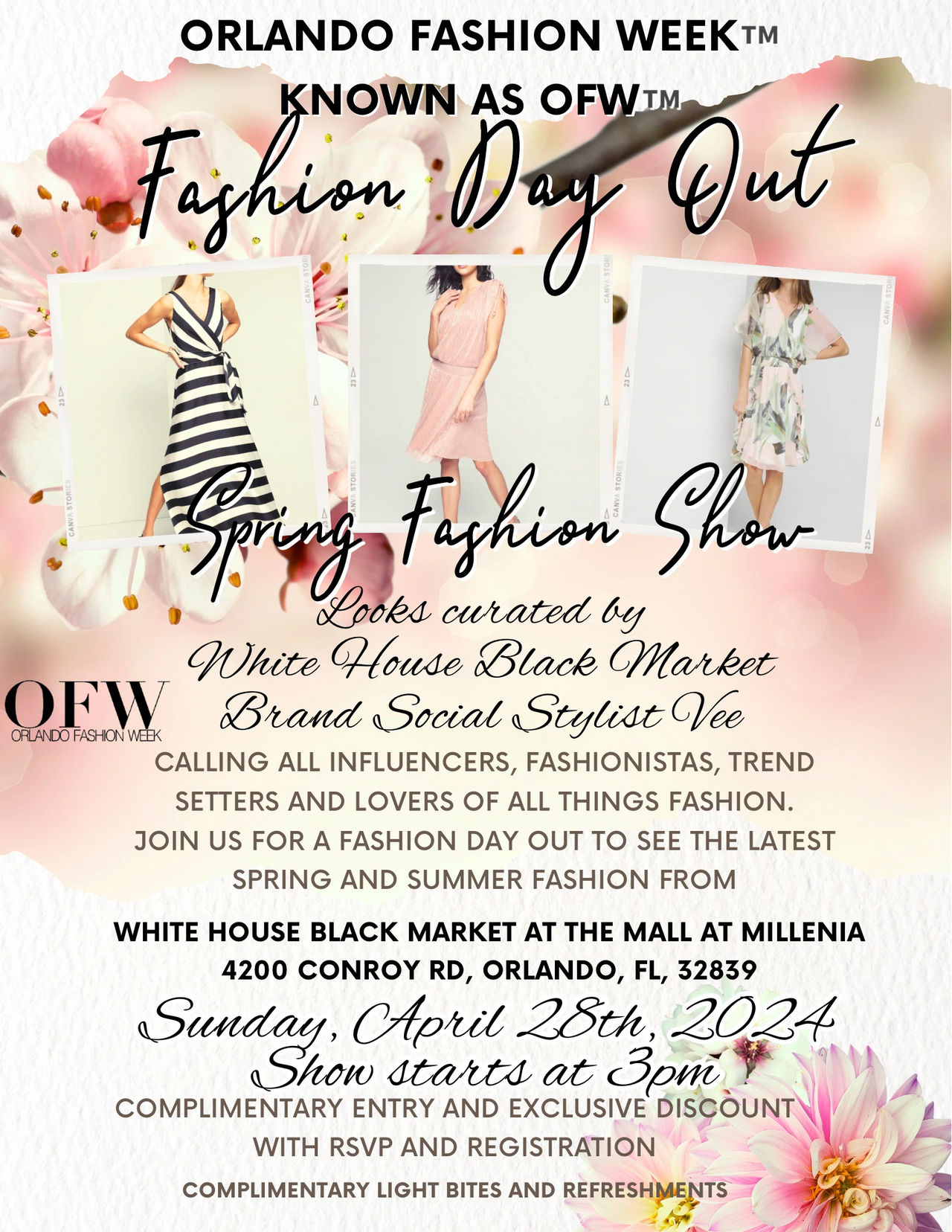 Orlando Fashion Week 2024 Spring Fashion Show White House Black Market 4/28/2024