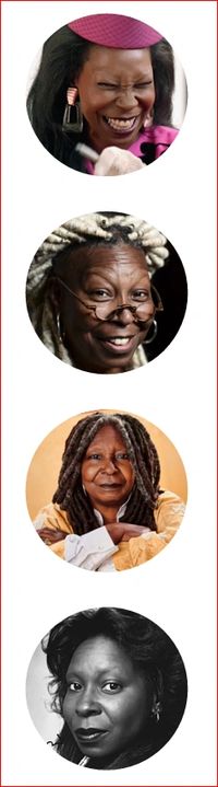 Whoopi Goldberg Inspirational 4pk Collector Buttons