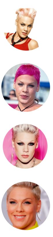 Pink Unique 4pk Buttons/Pins