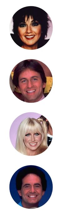 Threes Company Unique 4pk Buttons/Pins