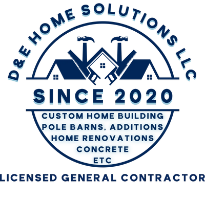Logo of D&E Home Solutions LLC, a licensed general contractor since 2020.