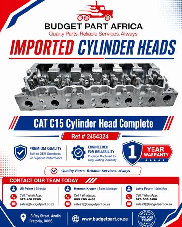 Cat C15 Cylinder Head Complete 