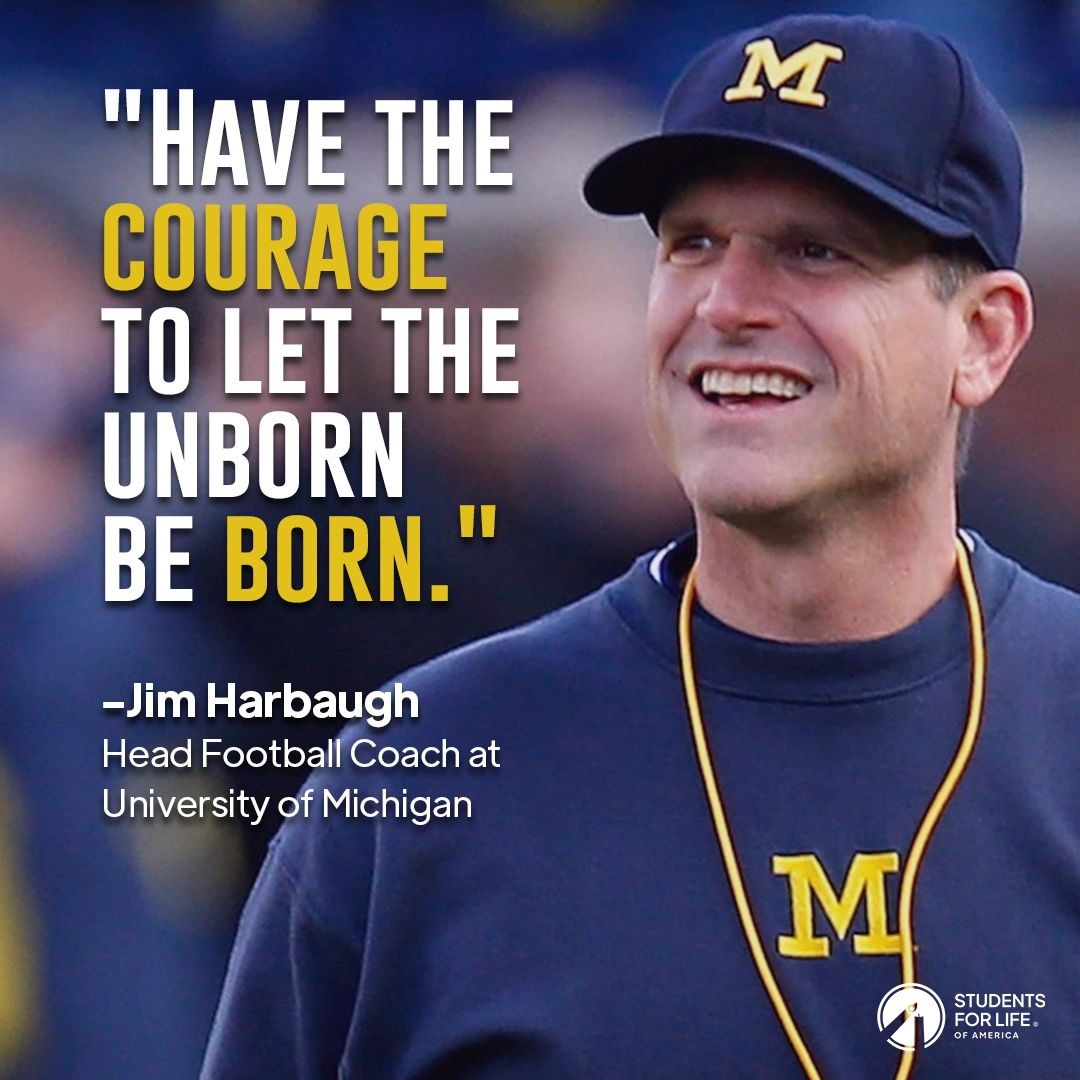 Coach Jim Harbaugh and his pro-life message