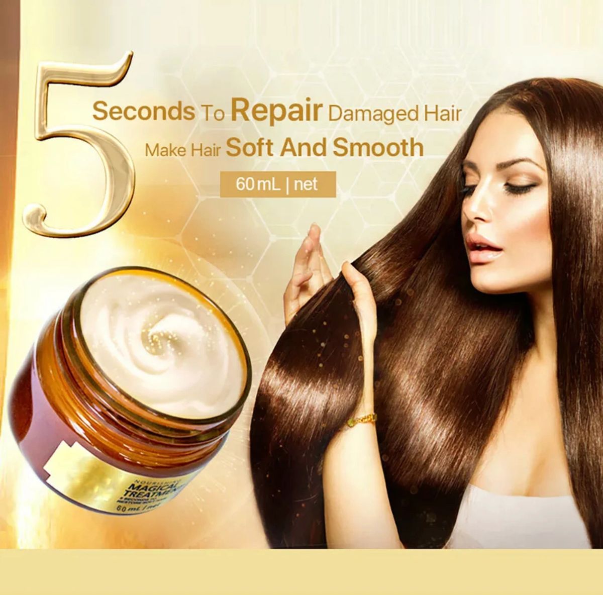 PURC 60 ml Magical treatment mask 5 seconds Repairs damage restore soft hair for all hair PURC 60 ml Magical treatment mask 5 seconds Repairs damage restore soft hair for all hair
