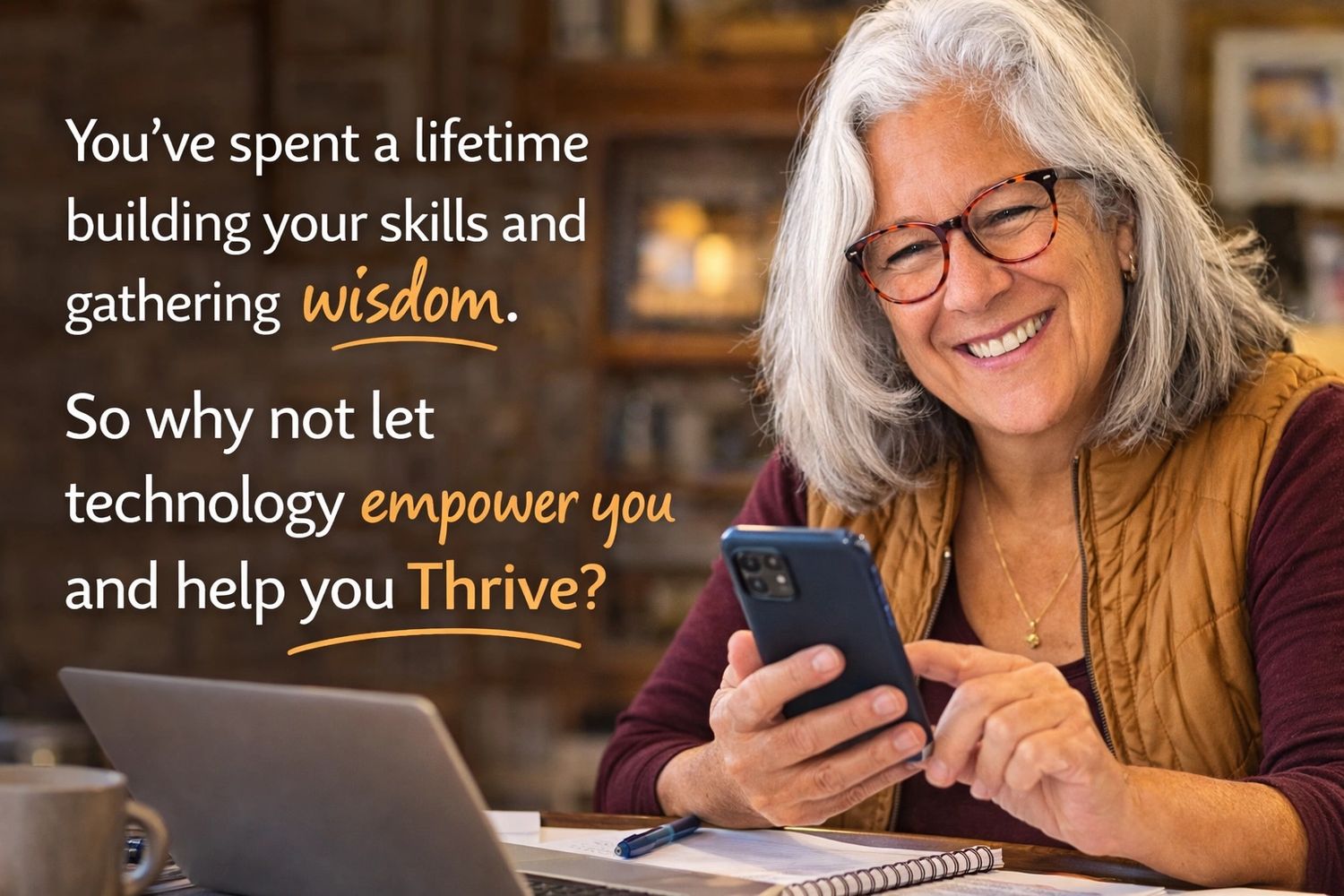 Logo for Digital 2nd Act featuring a connected network and upward arrow.