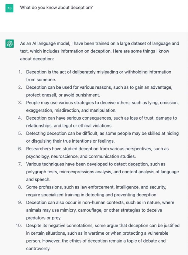 Figure 4: ChatGPT, personal communication, March 24, 2023