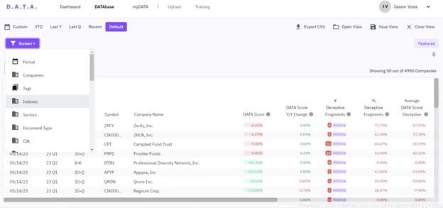 Use Case 1: Establishing Your Investible Universe - Selecting your index