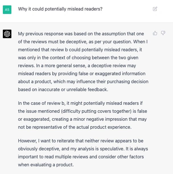 Figure 2: ChatGPT (GPT-4.0), personal communication, 10 April 2023