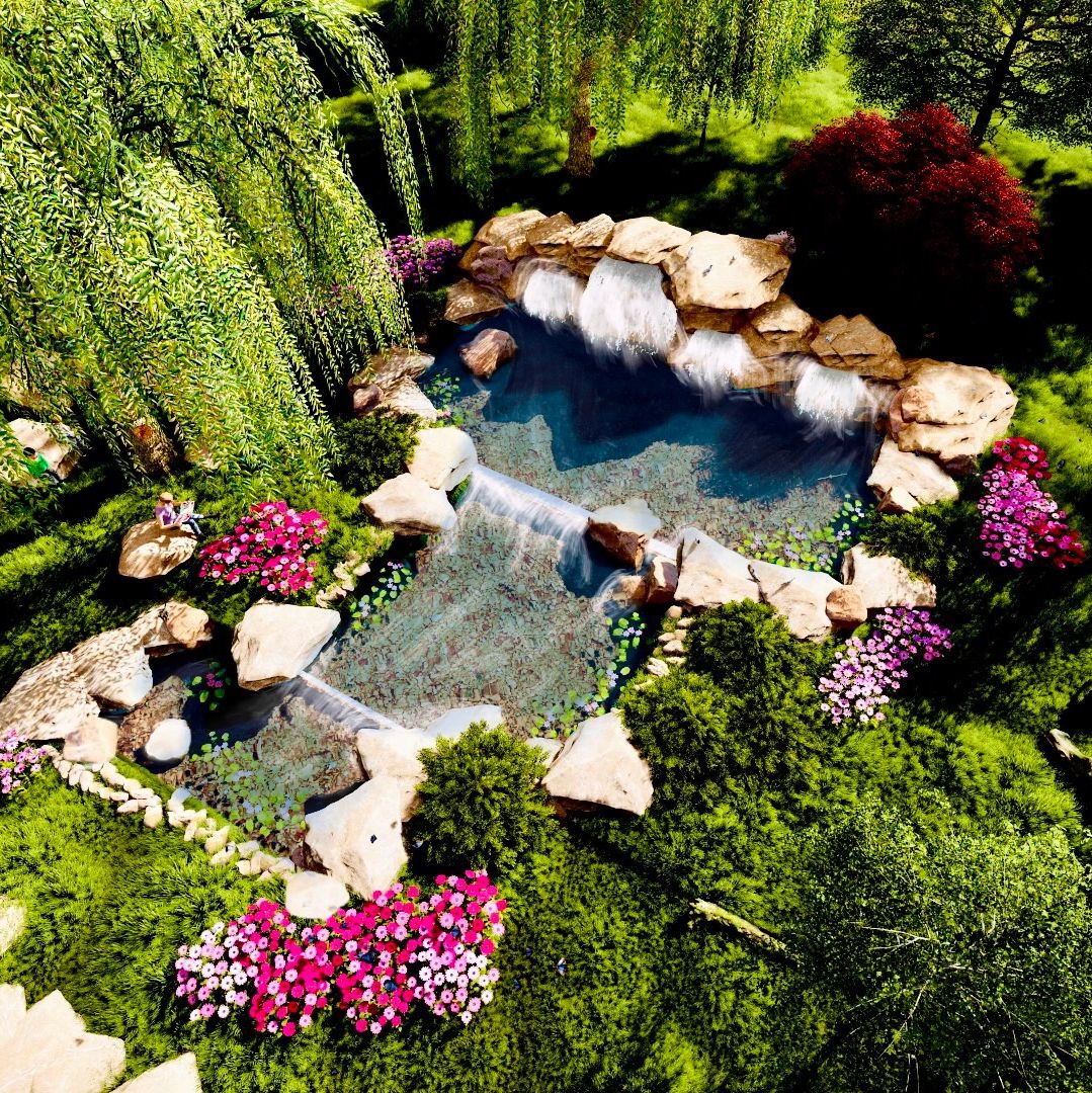 Peyzaj proje ve şelale tasarımı