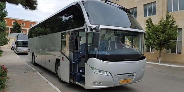 Book private bus transfers, and transportation in Azerbaijan. Neoplan, Mercedes. Olit Trips travel