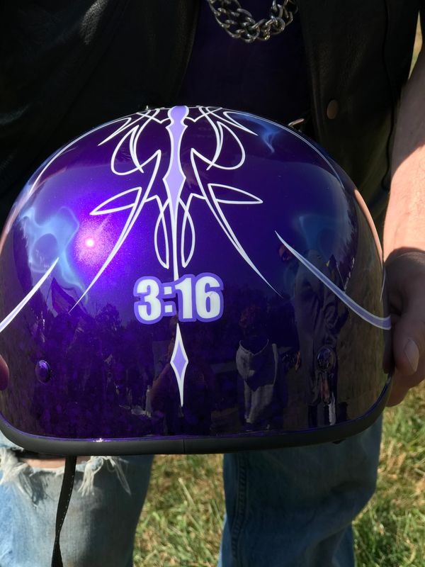 The back of the helmet.