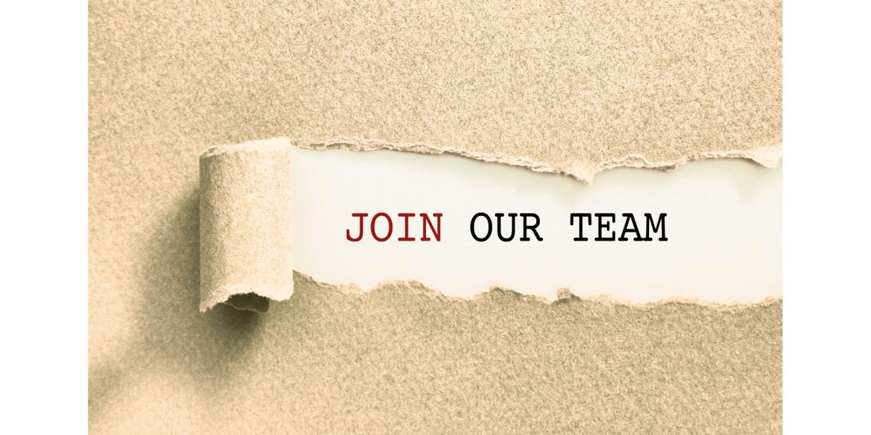 Torn paper reveals "JOIN OUR TEAM" message.