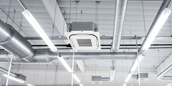 Air conditioning cooling and heating system ceiling space