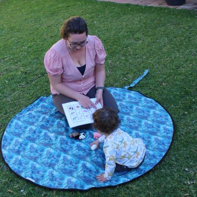 The therapist using visuals with boy